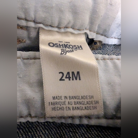 OshKosh Vintage Baby Denim Overalls With Floral Trim Size 24 Months. - Picture 4 of 10